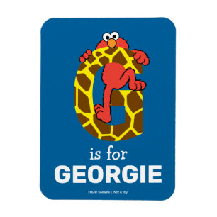 Elmo Alfabet   G Giraffe Magneet