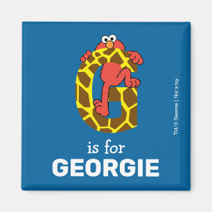 Elmo Alfabet   G Giraffe Magneet