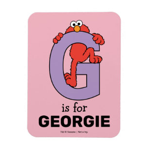 Elmo Alfabet   G Paars Magneet