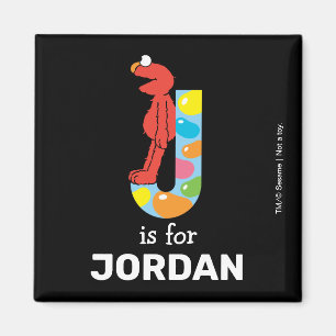 Elmo Alfabet   J Jelly Bean Magneet