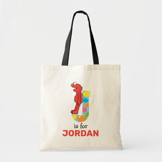 Elmo Alfabet | J Jelly Bean Tote Bag (Voorkant)