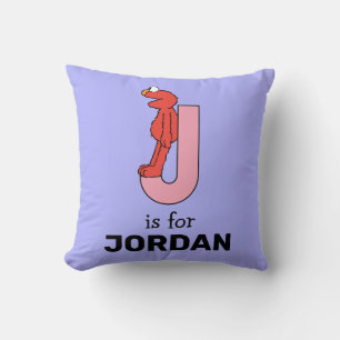 Elmo Alfabet   J Pink Kussen