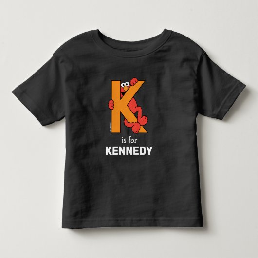 Elmo Alfabet | K Oranje Kinder Shirts (Voorkant)