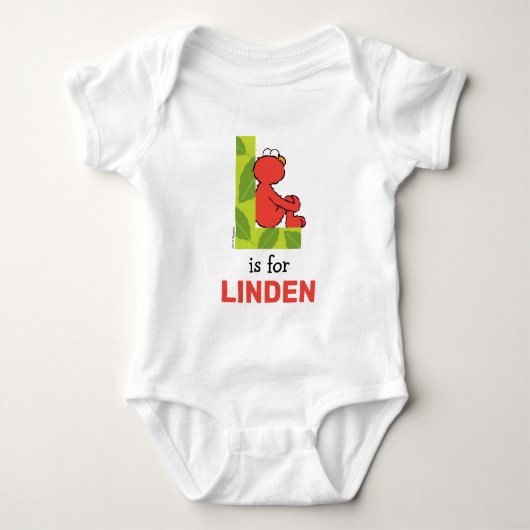 Elmo Alfabet | L Blad Romper (Voorkant)