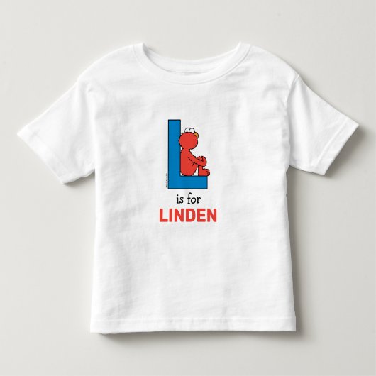 Elmo Alfabet | L Blauw Kinder Shirts (Voorkant)