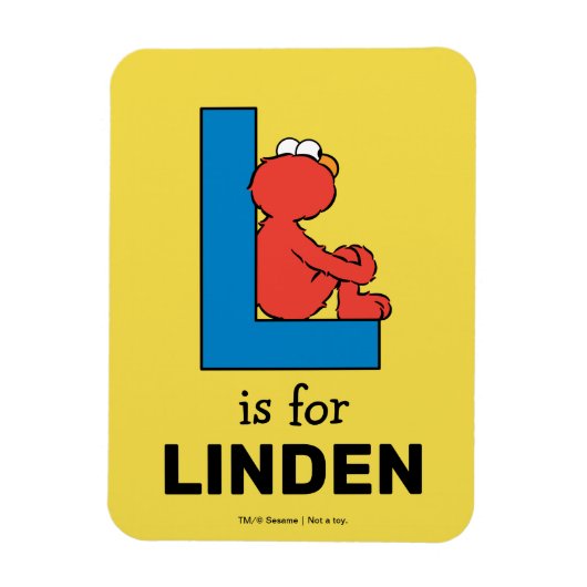Elmo Alfabet | L Blauw Magneet (Verticaal)