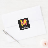 Elmo Alfabet | M Muziek Vierkante Sticker (Envelop)