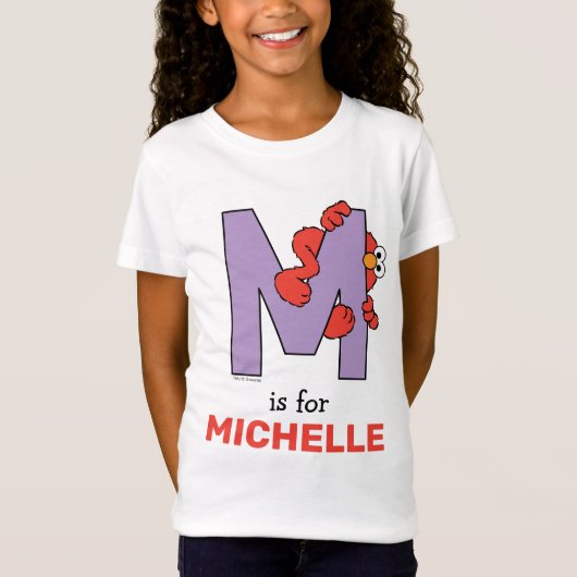 Elmo Alfabet | M Paars T-shirt (Voorkant)