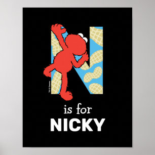 Elmo Alfabet   N Noten Poster