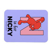 Elmo Alfabet | N Roze Magneet (Horizontaal)