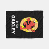 Elmo Alfabet | O Oranje Fleece Deken (Voorkant (Horizontaal))