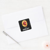 Elmo Alfabet | O Oranje Vierkante Sticker (Envelop)