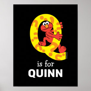 Elmo Alfabet   Q Vraagteken Poster