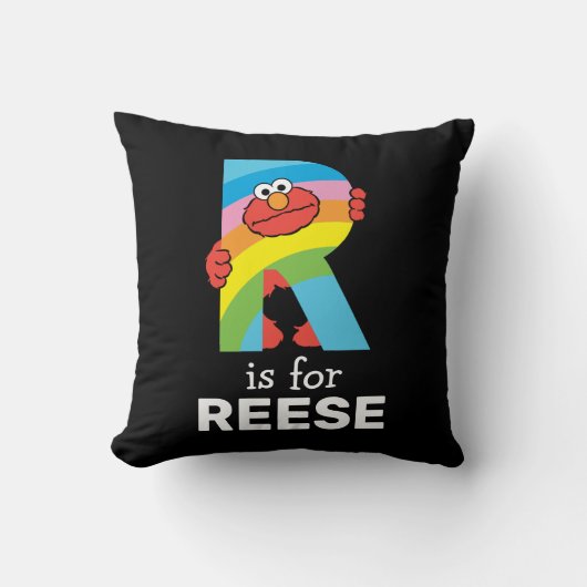 Elmo Alfabet | R Regenboog Kussen (Voorkant)