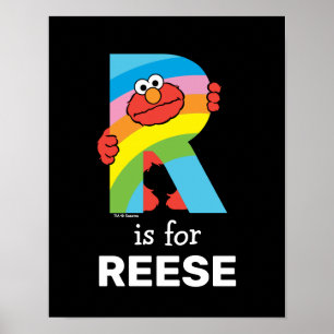 Elmo Alfabet   R Regenboog Poster