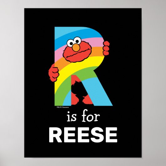 Elmo Alfabet | R Regenboog Poster (Voorkant)