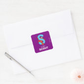 Elmo Alfabet | S Blauw Vierkante Sticker (Envelop)