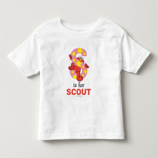 Elmo Alfabet | S Ster Kinder Shirts (Voorkant)