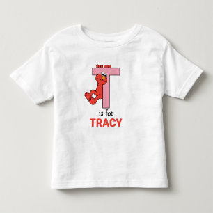 Elmo Alfabet   T Pink Kinder Shirts