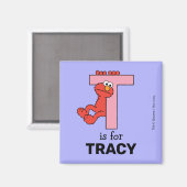 Elmo Alfabet | T Roze Magneet (Voorkant / Achterkant)