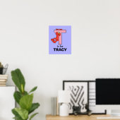 Elmo Alfabet | T Roze Poster (Thuiskantoor)