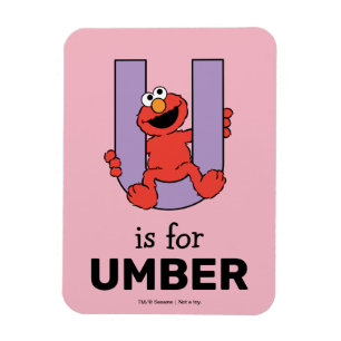Elmo Alfabet   U Paars Magneet