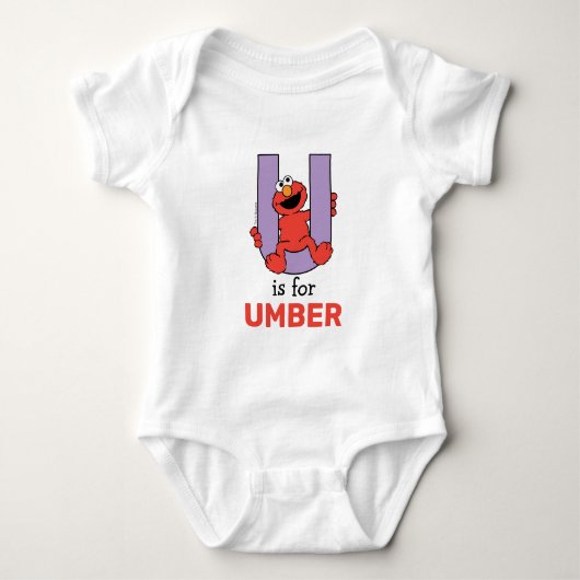 Elmo Alfabet | U Paars Romper (Voorkant)