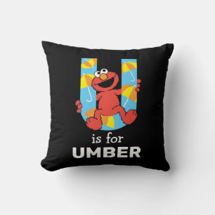 Elmo Alfabet   U Paraplu Kussen