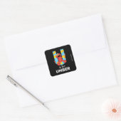 Elmo Alfabet | U Paraplu Vierkante Sticker (Envelop)