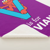 Elmo Alfabet | V Blauw Sherpa Deken (3/4)