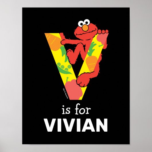 Elmo Alfabet | V Groente Poster (Voorkant)