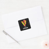 Elmo Alfabet | V Groente Vierkante Sticker (Envelop)