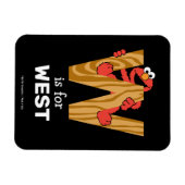 Elmo Alfabet | W Hout Magneet (Horizontaal)