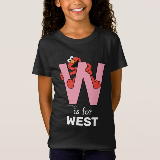 Elmo Alfabet | W Pink T-shirt (Voorkant)