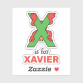 Elmo Alfabet | X Groen Sticker (Vel)