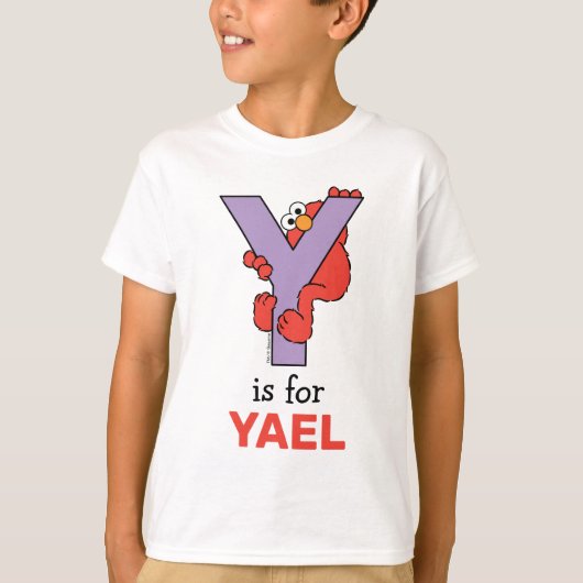 Elmo Alfabet | Y Paars T-shirt (Voorkant)