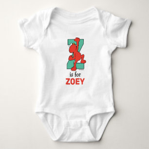 Elmo Alfabet   Z Teal Romper