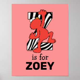 Elmo Alfabet   Z Zebra Poster