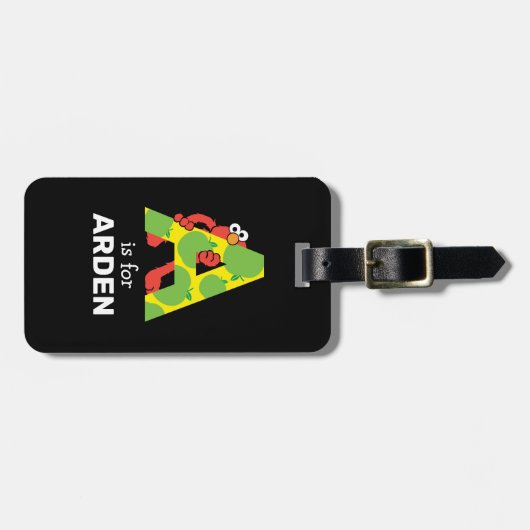 Elmo Alphabet | A Apple Bagagelabel (Voorkant horizontaal)