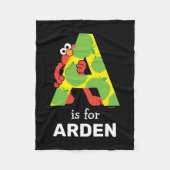 Elmo Alphabet | A Apple Fleece Deken (Voorkant)