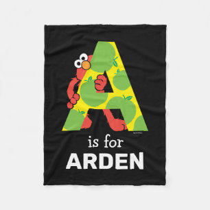 Elmo Alphabet   A Apple Fleece Deken