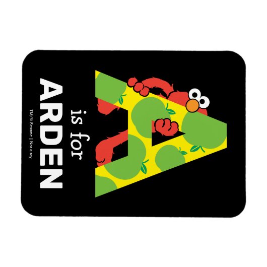 Elmo Alphabet | A Apple Magneet (Horizontaal)