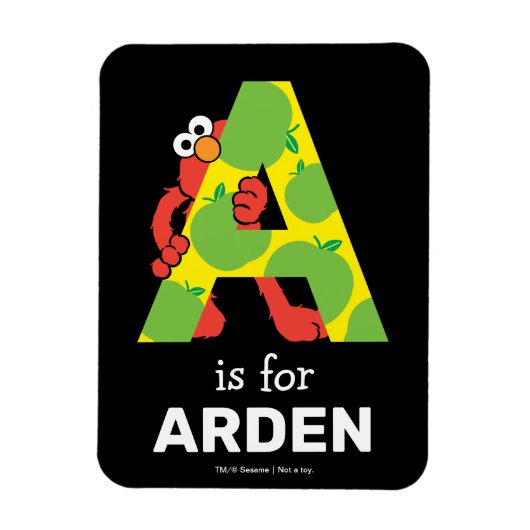Elmo Alphabet | A Apple Magneet (Verticaal)