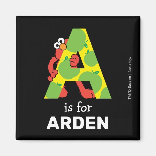 Elmo Alphabet | A Apple Magneet (Voorkant)