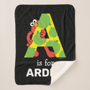 Elmo Alphabet   A Apple Sherpa Deken