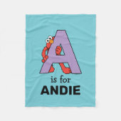 Elmo Alphabet | A PAARS Fleece Deken (Voorkant)