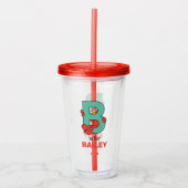 Elmo Alphabet | B BLAUWGROEN Acryl Drinkbeker (Voorkant)
