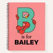 Elmo Alphabet | B BLAUWGROEN Notitieboek (Voorkant)