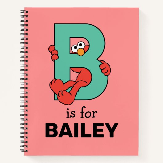 Elmo Alphabet | B BLAUWGROEN Notitieboek (Voorkant)