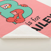 Elmo Alphabet | B BLAUWGROEN Sherpa Deken (3/4)
